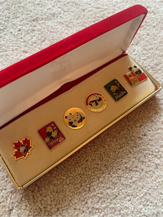 Vintage Accessories - Collection of Six Vintage Pandas in Person Winnipeg 89’ 1989 Lapel Pins